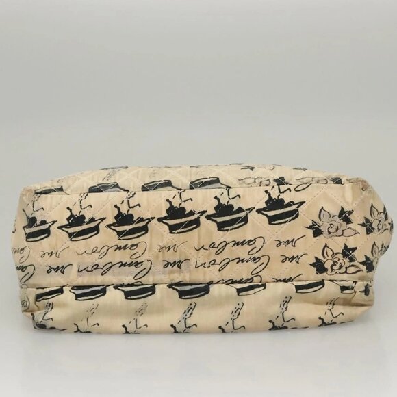 CHANEL Matelasse Chain Shoulder Bag Nylon Beige Gold CC Auth bs23976 - Picture 7 of 16